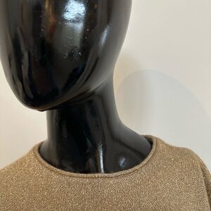 Jeanne Pierre gold metallic sweater. Large.